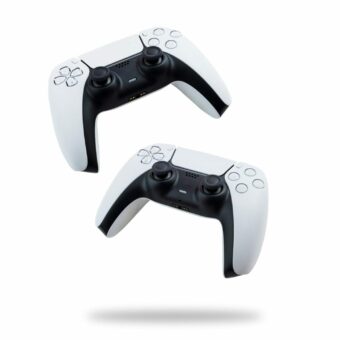 Next Generation Controllers falling on white background - Gaming Associates offers eSports testing services to ensure fairness and compliance with global regulations. Trust us for secure, unbiased, and reliable evaluations.