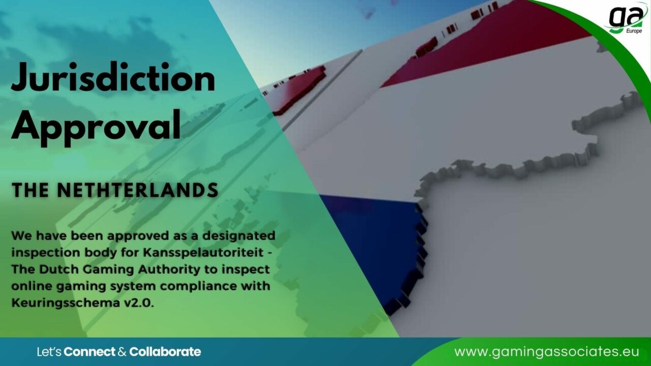 Gaming Associates Approved by the Netherlands' Ministry of Justice and Security as a Designated Inspection Body for Online Gambling Operators and Suppliers