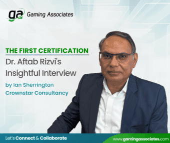 Dr. Aftab Rizvi's Insightful Interview - Gaming Associates Logo Mockup - Gaming Associates delivers ISO-accredited online game testing, compliance & certification services for iGaming, trusted in 40+ jurisdictions.