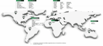 World Map with The Approved Jurisdictions of Gaming Associates