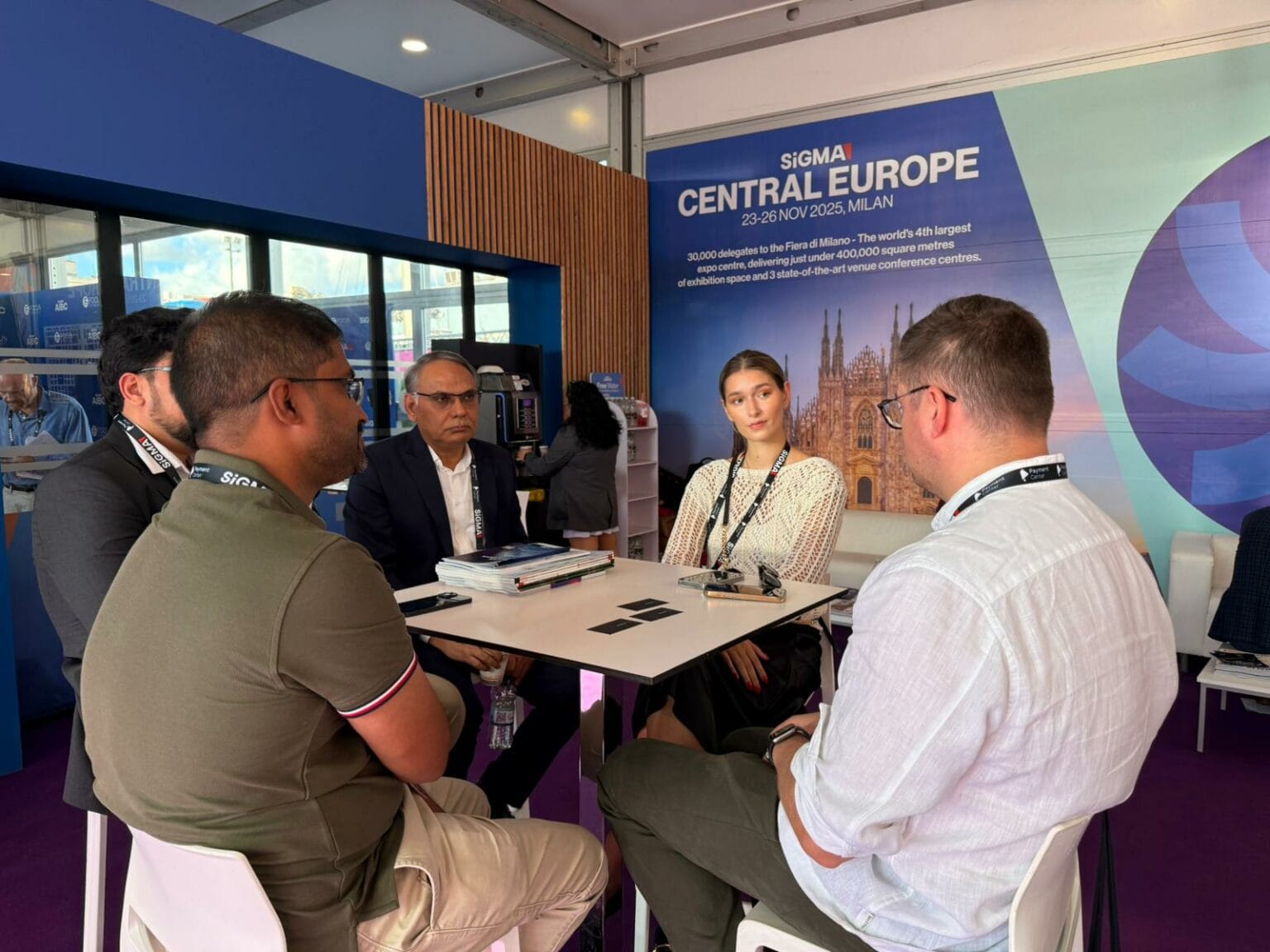 Meeting at SiGMA Central Europe, featuring Gaming Associates leadership discussing industry trends, innovation, and Compliance strategies in the global gaming sector.
