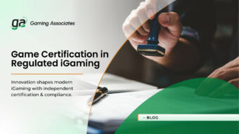 iGaming game certification process showing slot game math model validation and RNG testing for regulatory compliance