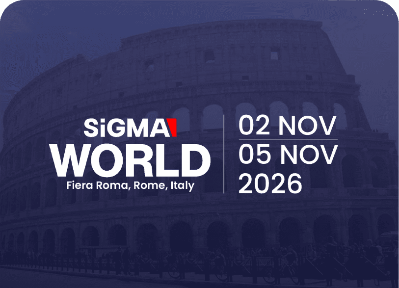 SiGMA 2026 Rome gaming expo banner – 2-5 November at Fiera Roma, Italy