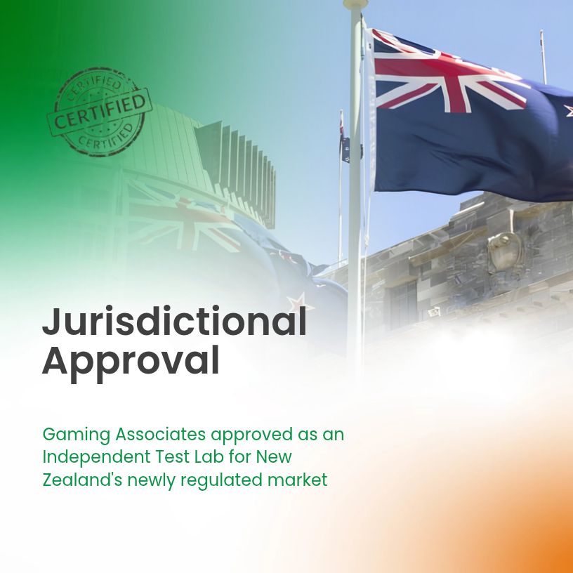 Gaming Associates approved independent test lab New Zealand regulated online casino market 2026